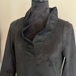 🎄Gretchen Scott Faux Suede Black Dress